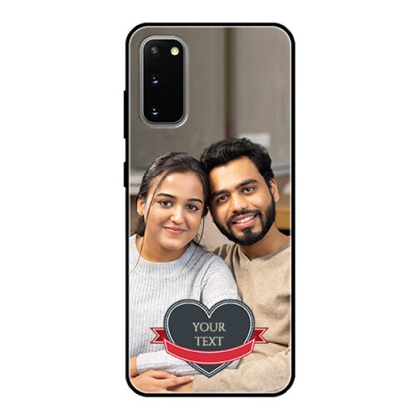 Galaxy S20 Custom Glass Phone Case - Just Married Couple Design Galaxy S20 Custom Glass Phone Case - Just Married Couple Design
