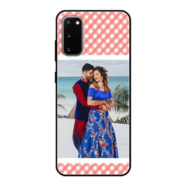 Galaxy S20 Personalized Glass Phone Case  - Pink Pattern Design