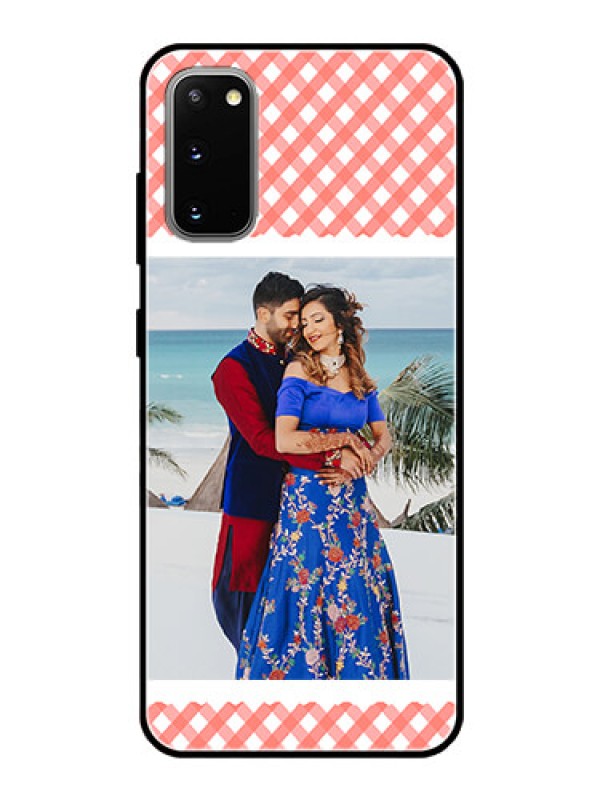 Custom Galaxy S20 Personalized Glass Phone Case  - Pink Pattern Design
