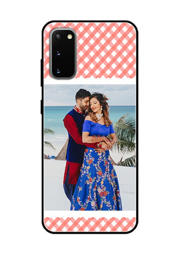 Galaxy S20 Personalized Glass Phone Case  - Pink Pattern Design