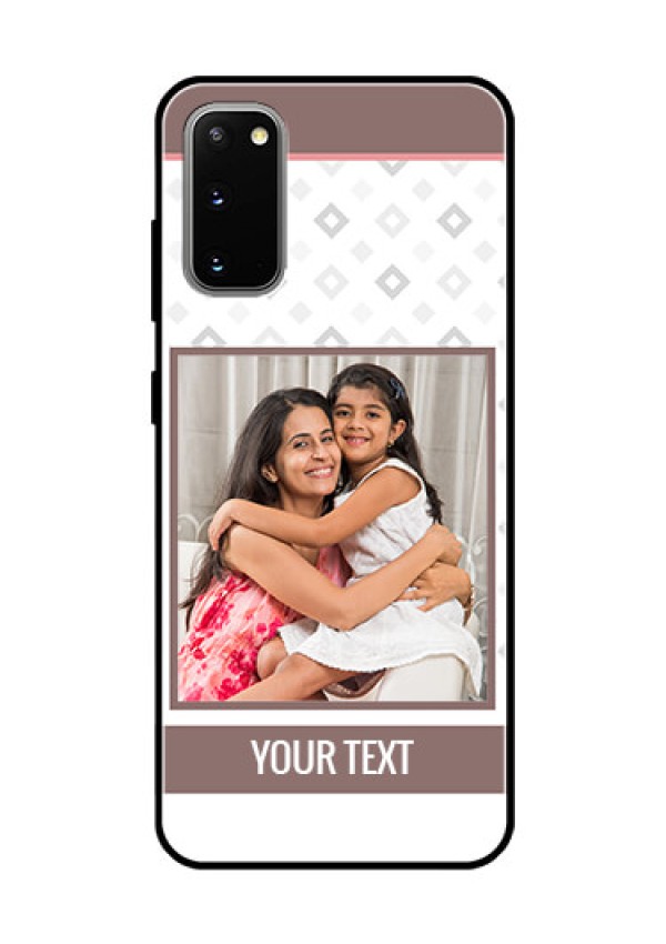 Galaxy S20 Photo Printing on Glass Case  - Simple Diamond Design