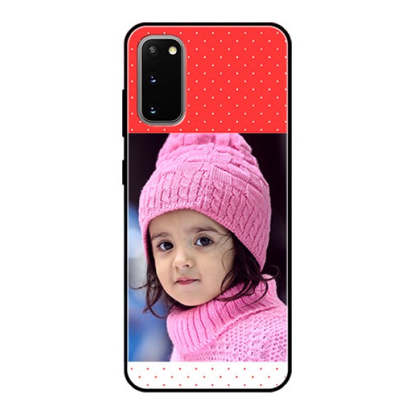 Galaxy S20 Photo Printing on Glass Case  - Red Pattern Design