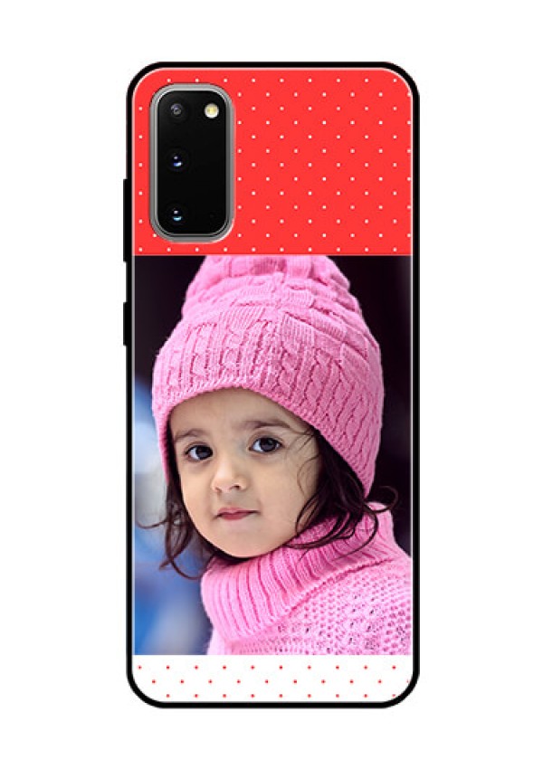Galaxy S20 Photo Printing on Glass Case  - Red Pattern Design