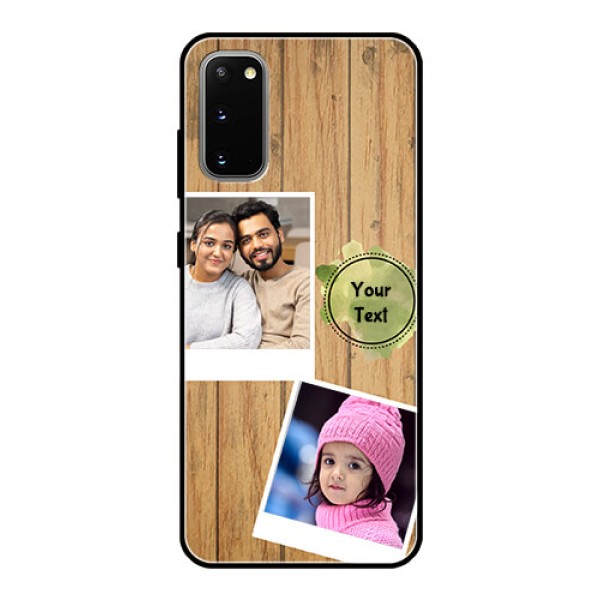 Galaxy S20 Custom Glass Phone Case  - Wooden Texture Design