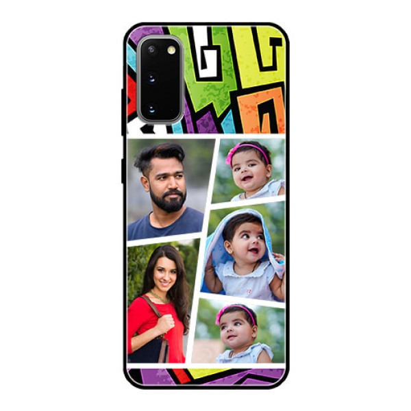 Galaxy S20 Custom Glass Phone Case - Graffiti pattern Design Galaxy S20 Custom Glass Phone Case - Graffiti pattern Design