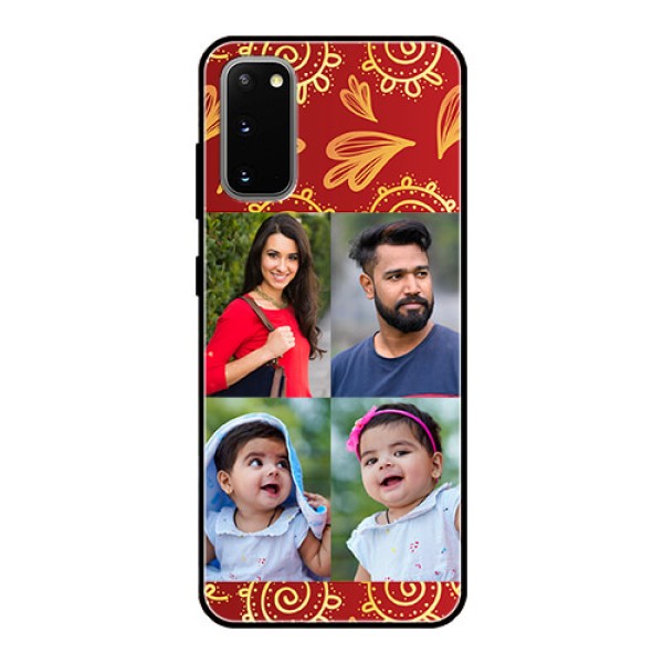 Galaxy S20 Photo Printing on Glass Case - 4 Image Traditional Design Galaxy S20 Photo Printing on Glass Case - 4 Image Traditional Design