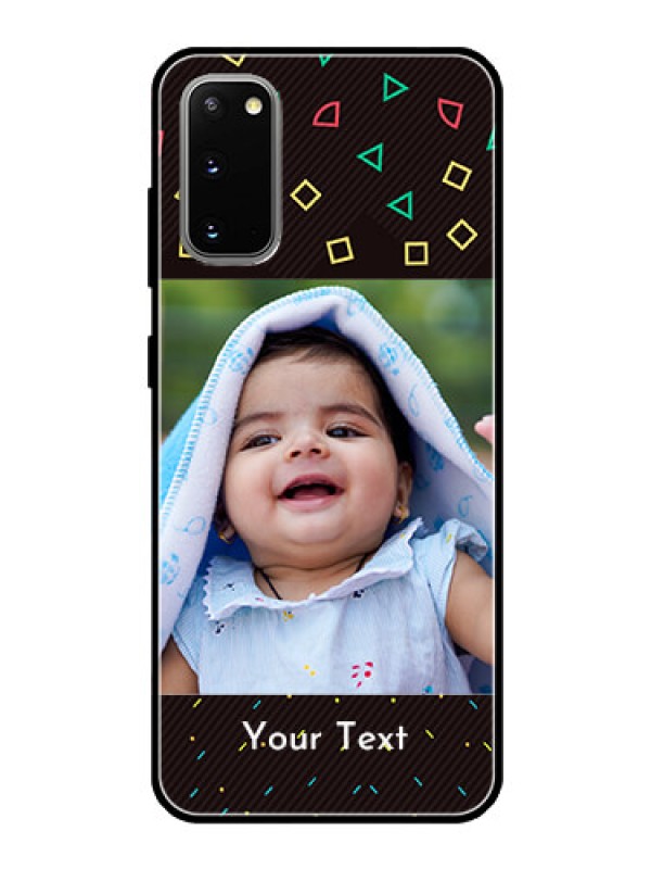 Custom Galaxy S20 Custom Glass Phone Case  - with confetti birthday design
