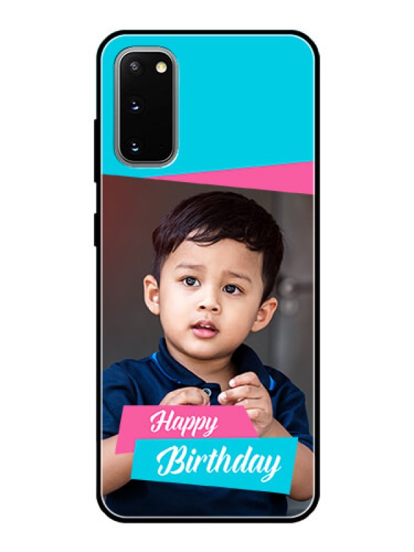 Custom Galaxy S20 Personalized Glass Phone Case  - Image Holder with 2 Color Design