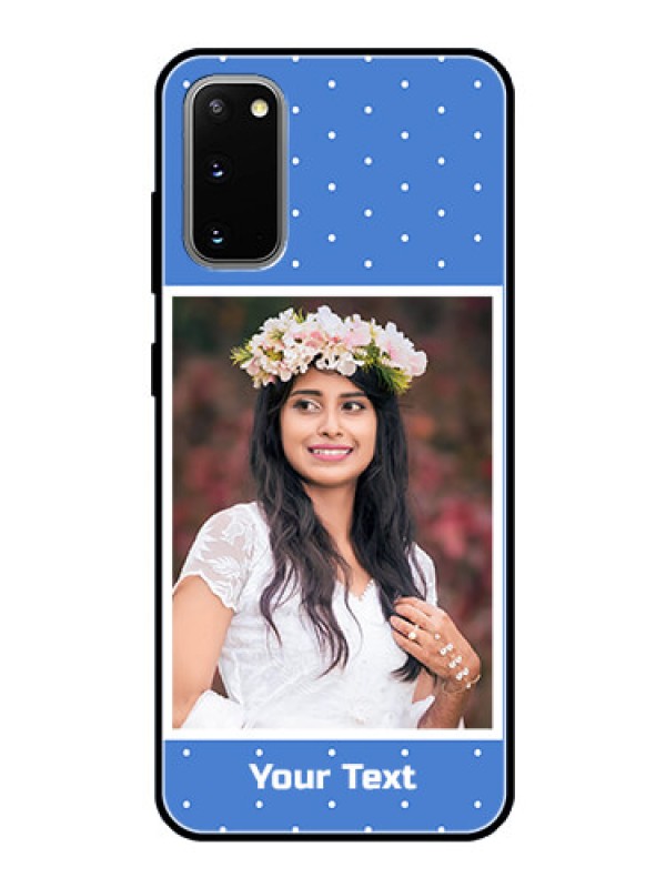 Custom Galaxy S20 Photo Printing on Glass Case  - Polka dots design