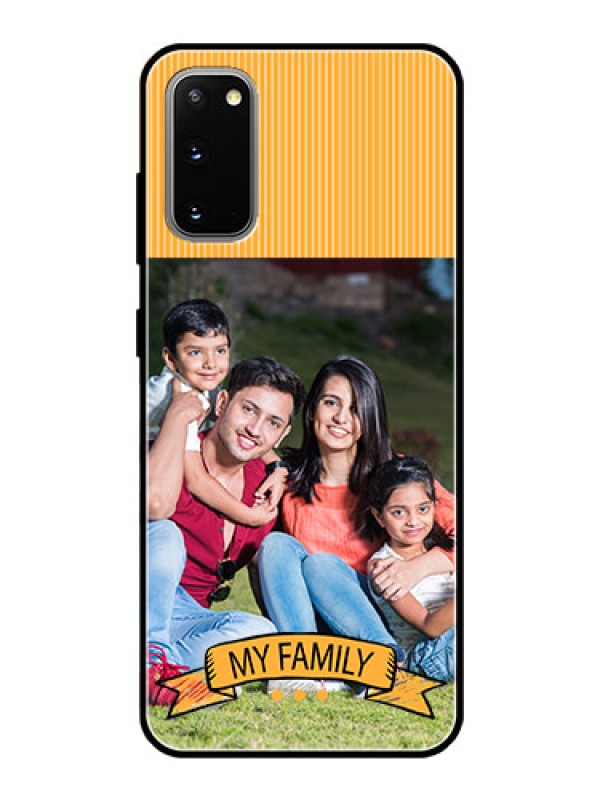 Custom Galaxy S20 Custom Glass Phone Case  - My Family Design