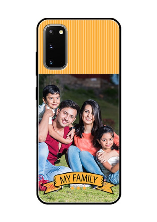 Galaxy S20 Custom Glass Phone Case  - My Family Design