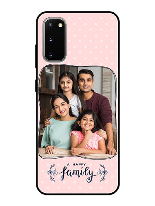 Custom Galaxy S20 Custom Glass Phone Case  - Family with Dots Design