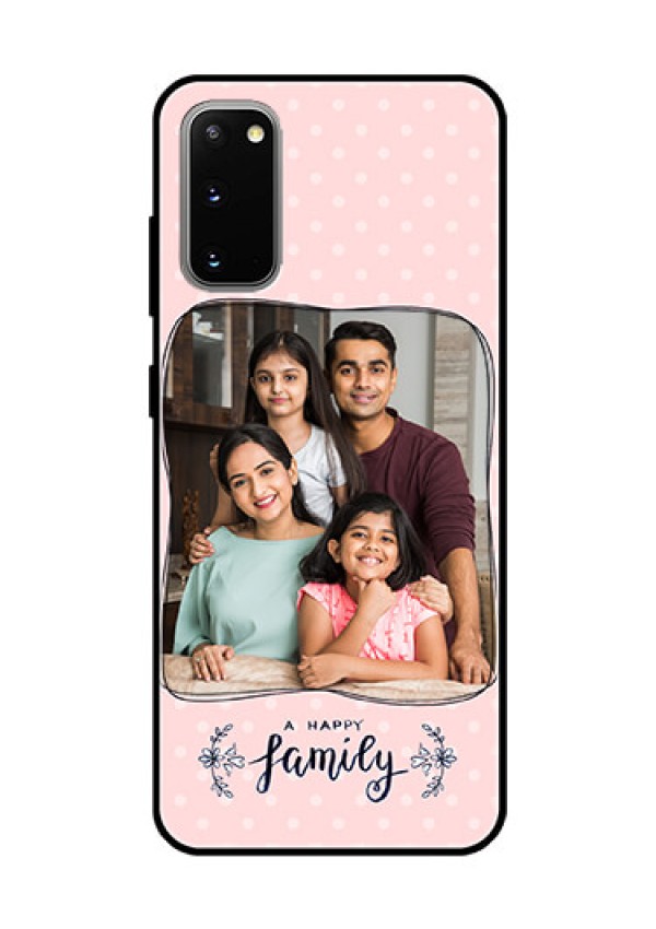Galaxy S20 Custom Glass Phone Case  - Family with Dots Design
