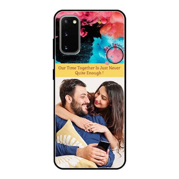 Galaxy S20 Custom Glass Mobile Case - Quote with Acrylic Painting Design Galaxy S20 Custom Glass Mobile Case - Quote with Acrylic Painting Design