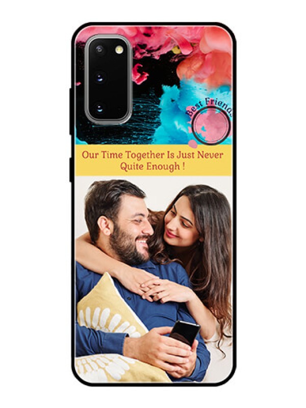 Custom Galaxy S20 Custom Glass Mobile Case  - Quote with Acrylic Painting Design