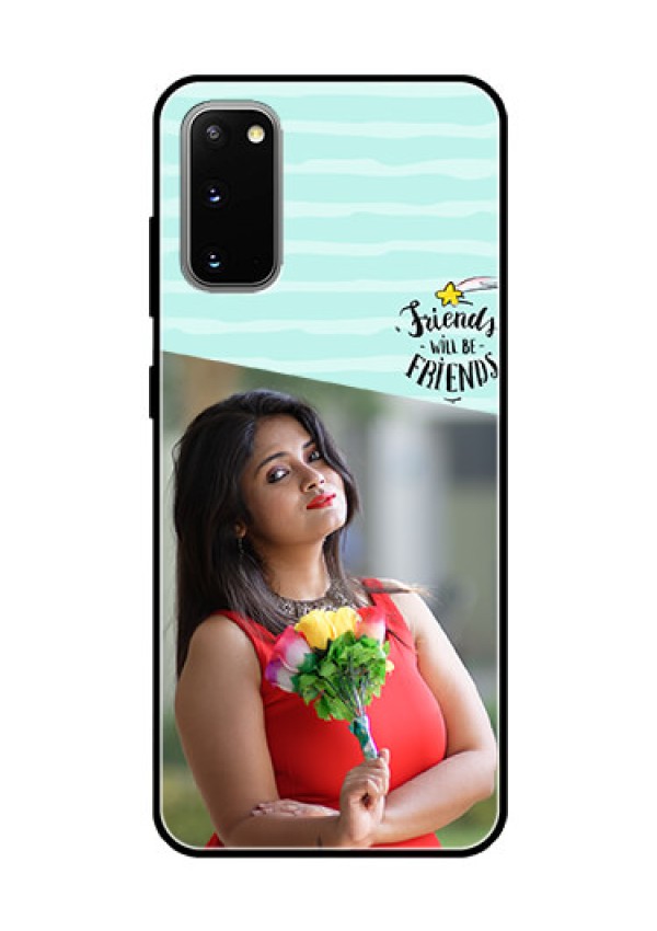 Galaxy S20 Custom Glass Phone Case  - Friends Picture Icon Design