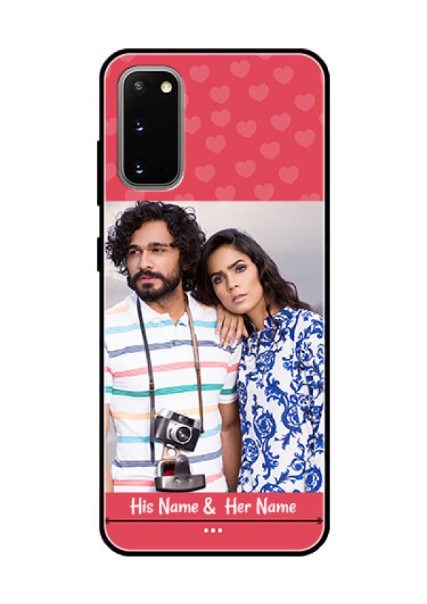 Galaxy S20 Photo Printing on Glass Case  - Simple Love Design