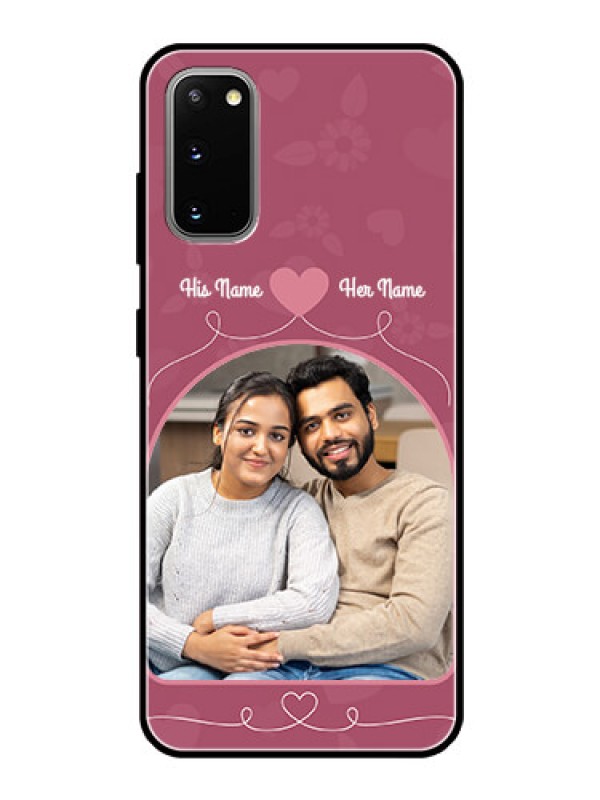 Custom Galaxy S20 Photo Printing on Glass Case  - Love Floral Design