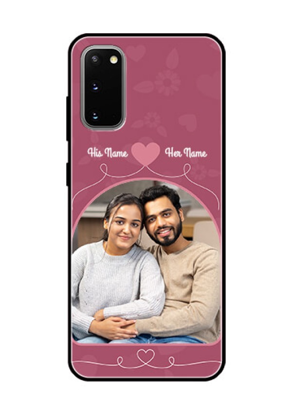 Galaxy S20 Photo Printing on Glass Case  - Love Floral Design