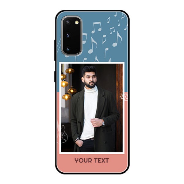 Galaxy S20 Photo Printing on Glass Case - with Color Musical Note Design Galaxy S20 Photo Printing on Glass Case - with Color Musical Note Design