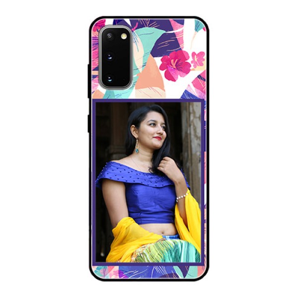 Galaxy S20 Custom Glass Mobile Case - Abstract Floral Design Galaxy S20 Custom Glass Mobile Case - Abstract Floral Design