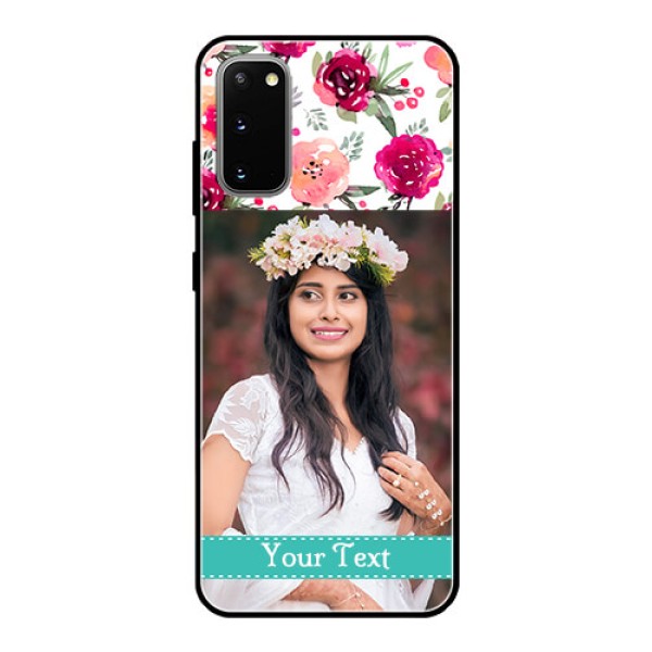 Galaxy S20 Custom Glass Phone Case  - Watercolor Floral Design