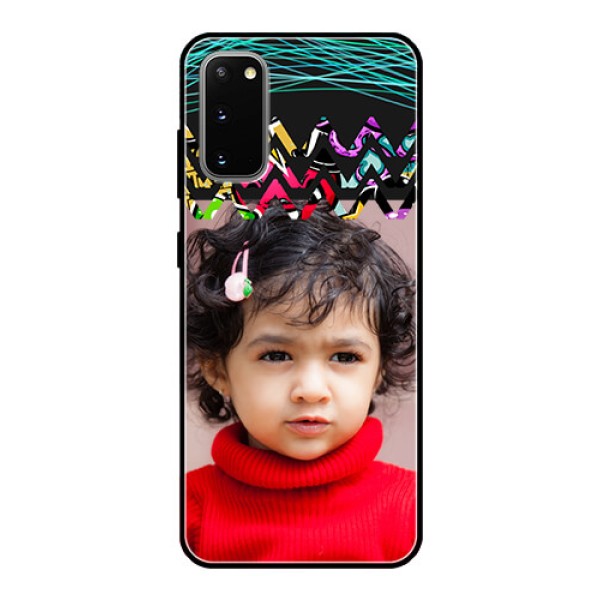 Galaxy S20 Personalized Glass Phone Case  - Neon Abstract Design