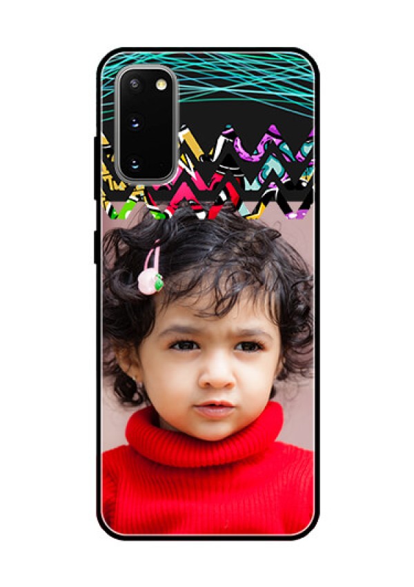 Galaxy S20 Personalized Glass Phone Case  - Neon Abstract Design