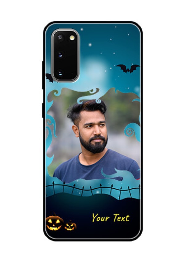 Galaxy S20 Custom Glass Phone Case  - Halloween frame design