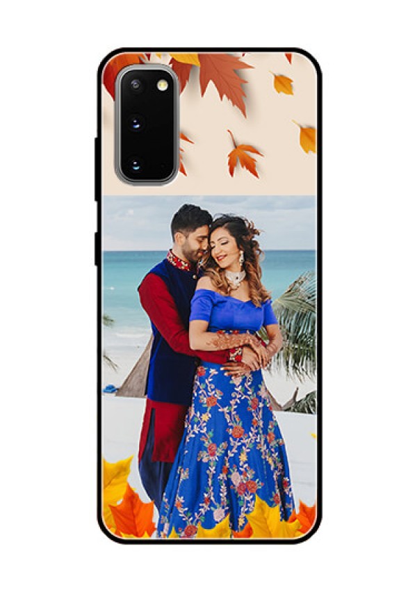 Galaxy S20 Photo Printing on Glass Case  - Autumn Maple Leaves Design