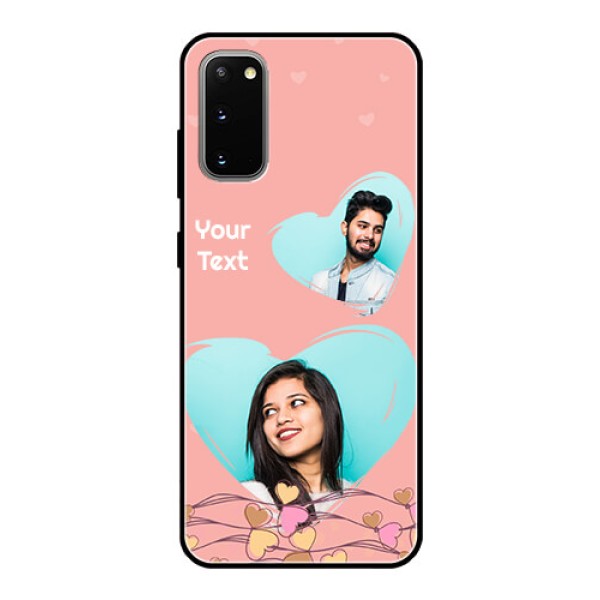 Galaxy S20 Custom Glass Mobile Case  - Love Doodle Design