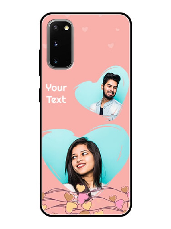Custom Galaxy S20 Custom Glass Mobile Case  - Love Doodle Design