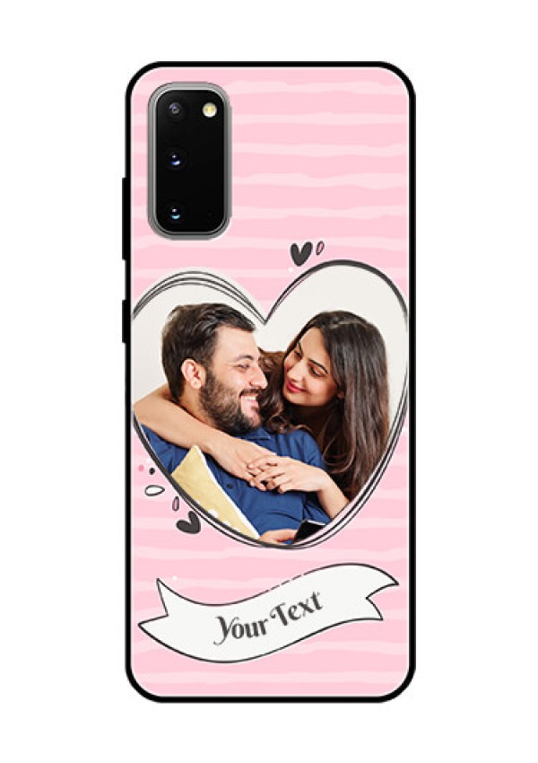 Galaxy S20 Custom Glass Phone Case  - Vintage Heart Design