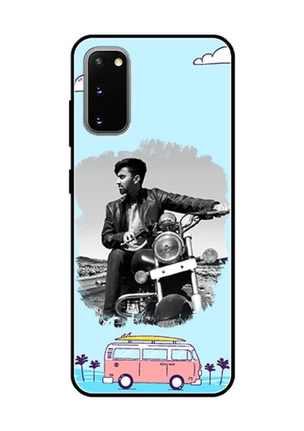 Galaxy S20 Photo Printing on Glass Case  - Travel & Adventure Design