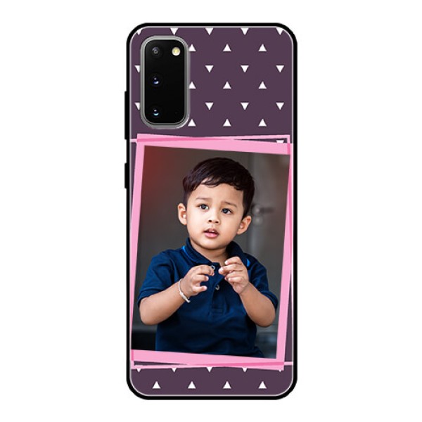 Galaxy S20 Custom Glass Mobile Case - Triangle Pattern Dotted Design Galaxy S20 Custom Glass Mobile Case - Triangle Pattern Dotted Design