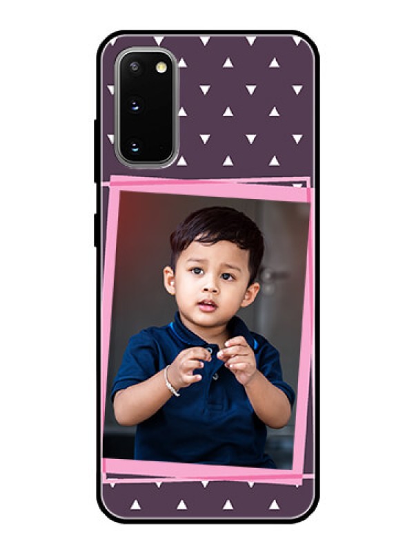 Custom Galaxy S20 Custom Glass Mobile Case  - Triangle Pattern Dotted Design