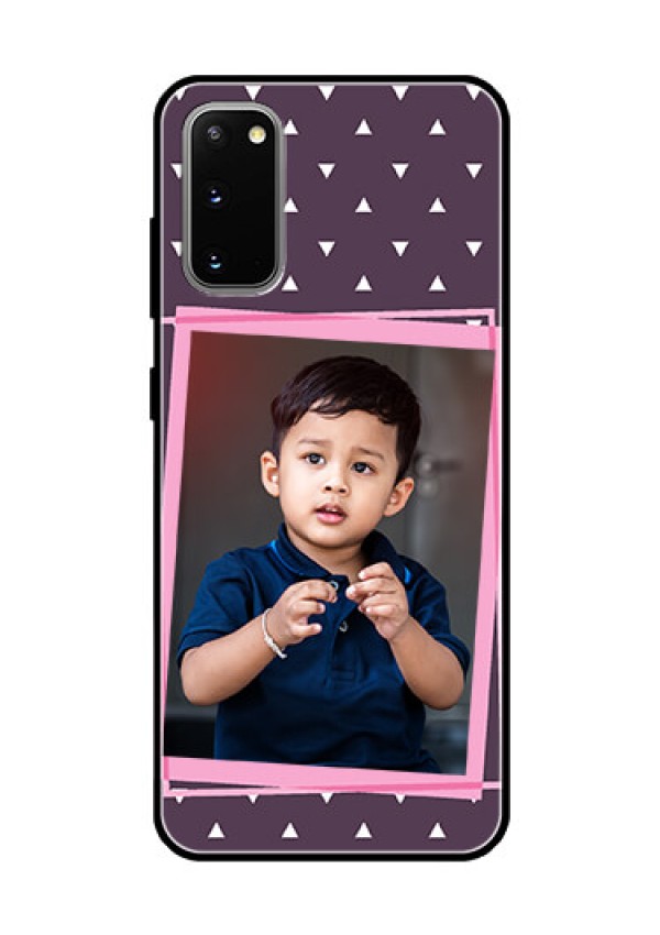 Galaxy S20 Custom Glass Mobile Case  - Triangle Pattern Dotted Design