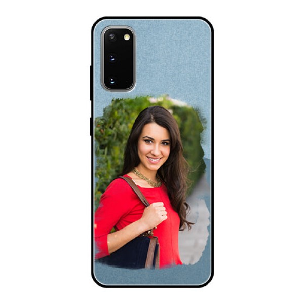 Galaxy S20 Custom Glass Mobile Case  - Grunge Line Art Design