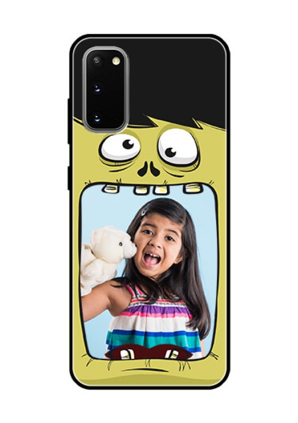 Galaxy S20 Personalized Glass Phone Case  - Cartoon monster back case Design