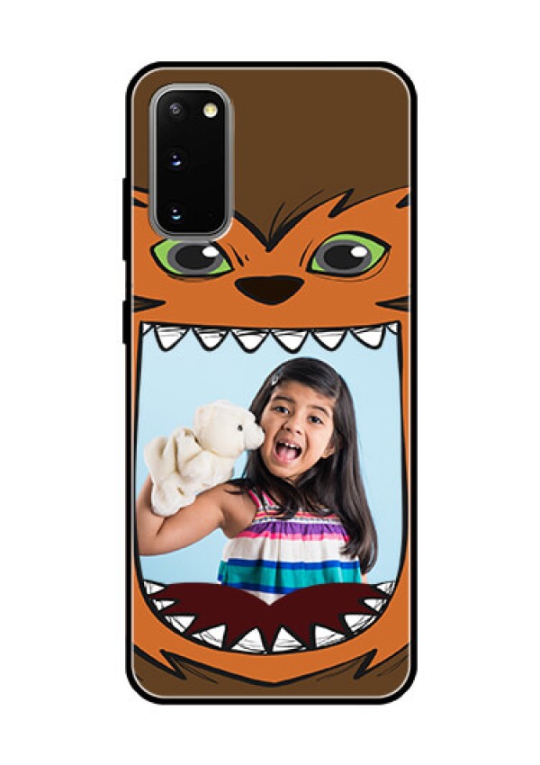Galaxy S20 Photo Printing on Glass Case  - Owl Monster Back Case Design