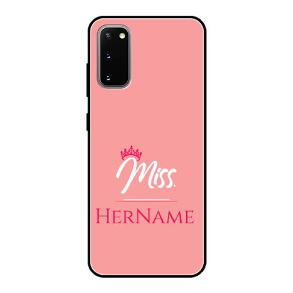 Galaxy S20 Custom Glass Phone Case Mrs with Name Galaxy S20 Custom Glass Phone Case Mrs with Name