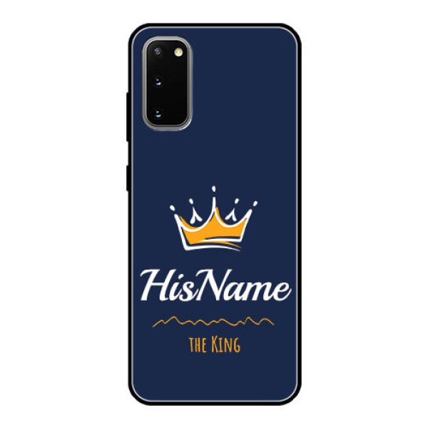 Galaxy S20 Glass Phone Case King with Name