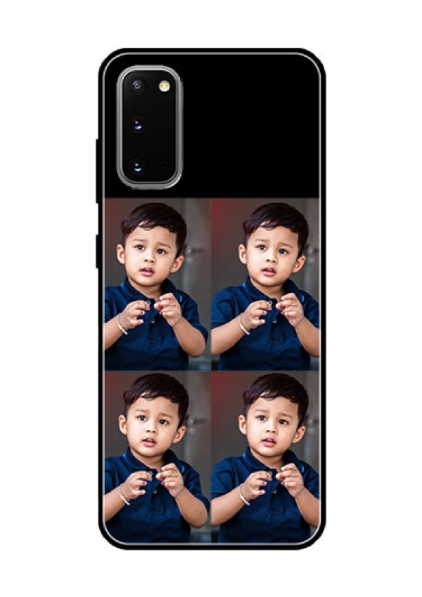 Galaxy S20 4 Image Holder on Glass Mobile Cover