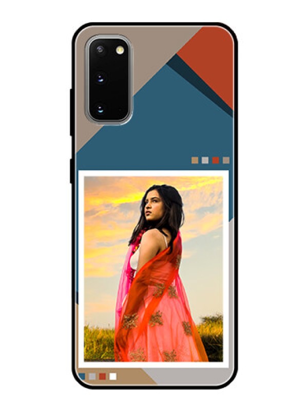Custom Galaxy S20 Personalized Glass Phone Case - Retro color pallet Design