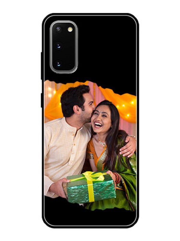 Custom Galaxy S20 Custom Glass Phone Case - Tear-off Design