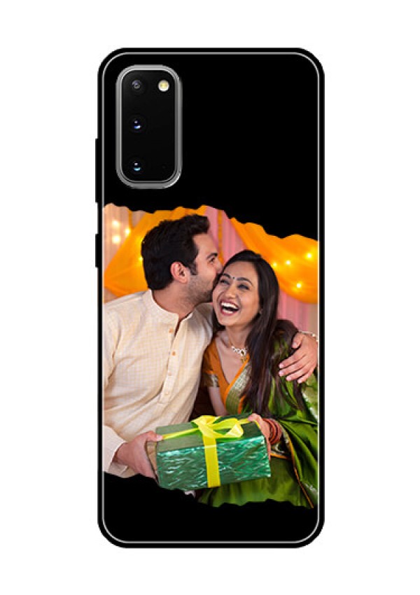 Galaxy S20 Custom Glass Phone Case - Tear-off Design