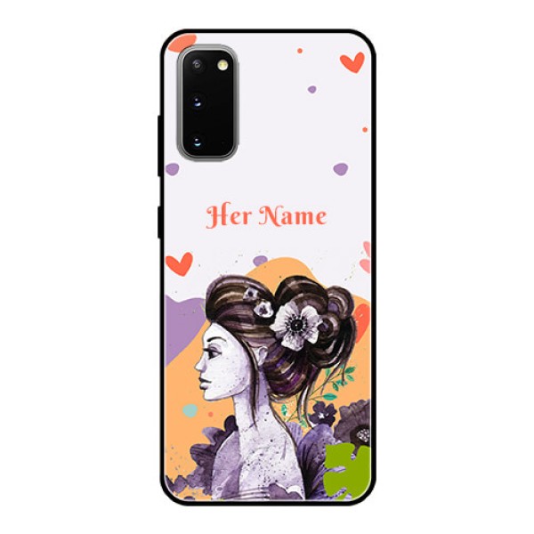 Galaxy S20 Personalized Glass Phone Case - Woman And Nature Design Galaxy S20 Personalized Glass Phone Case - Woman And Nature Design