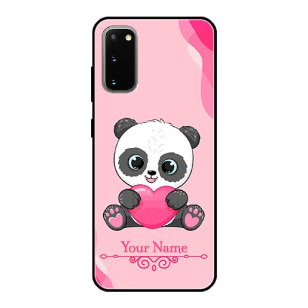 Galaxy S20 Custom Glass Mobile Case - Cute Panda Design