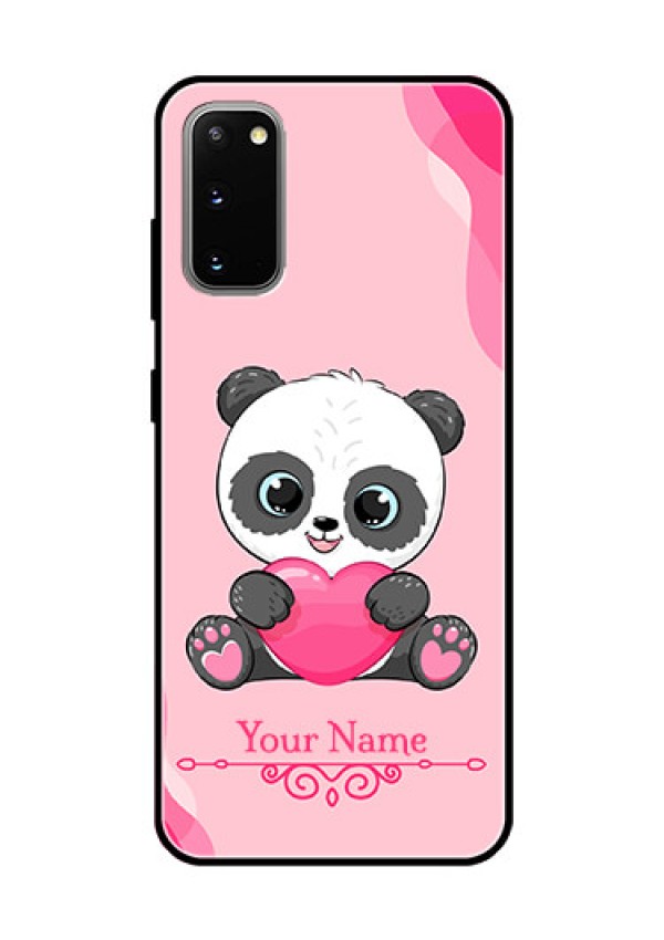 Galaxy S20 Custom Glass Mobile Case - Cute Panda Design