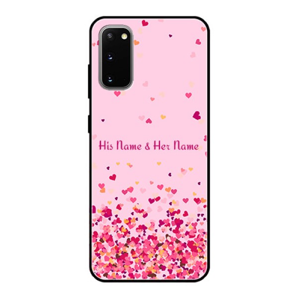 Galaxy S20 Photo Printing on Glass Case - Floating Hearts Design Galaxy S20 Photo Printing on Glass Case - Floating Hearts Design